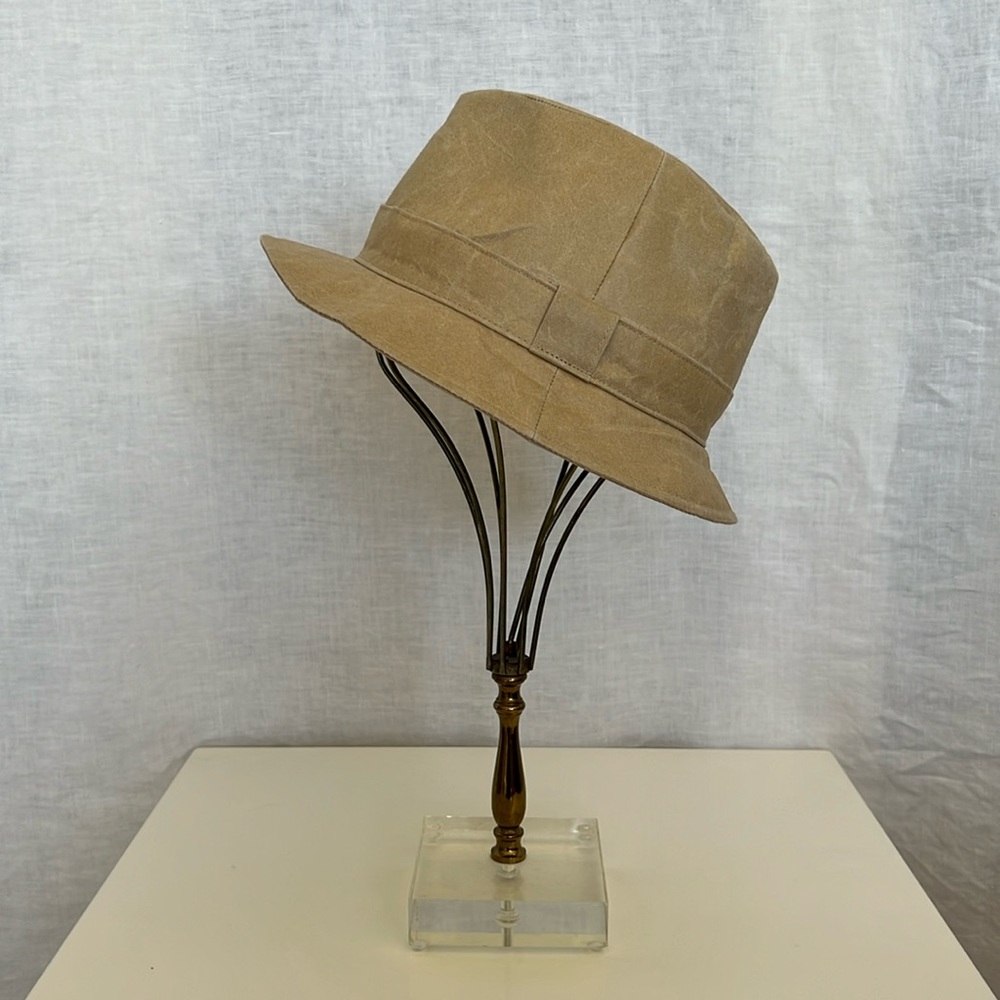 SIWA Tan Paper Bucket Hat Free Sz Adjustable